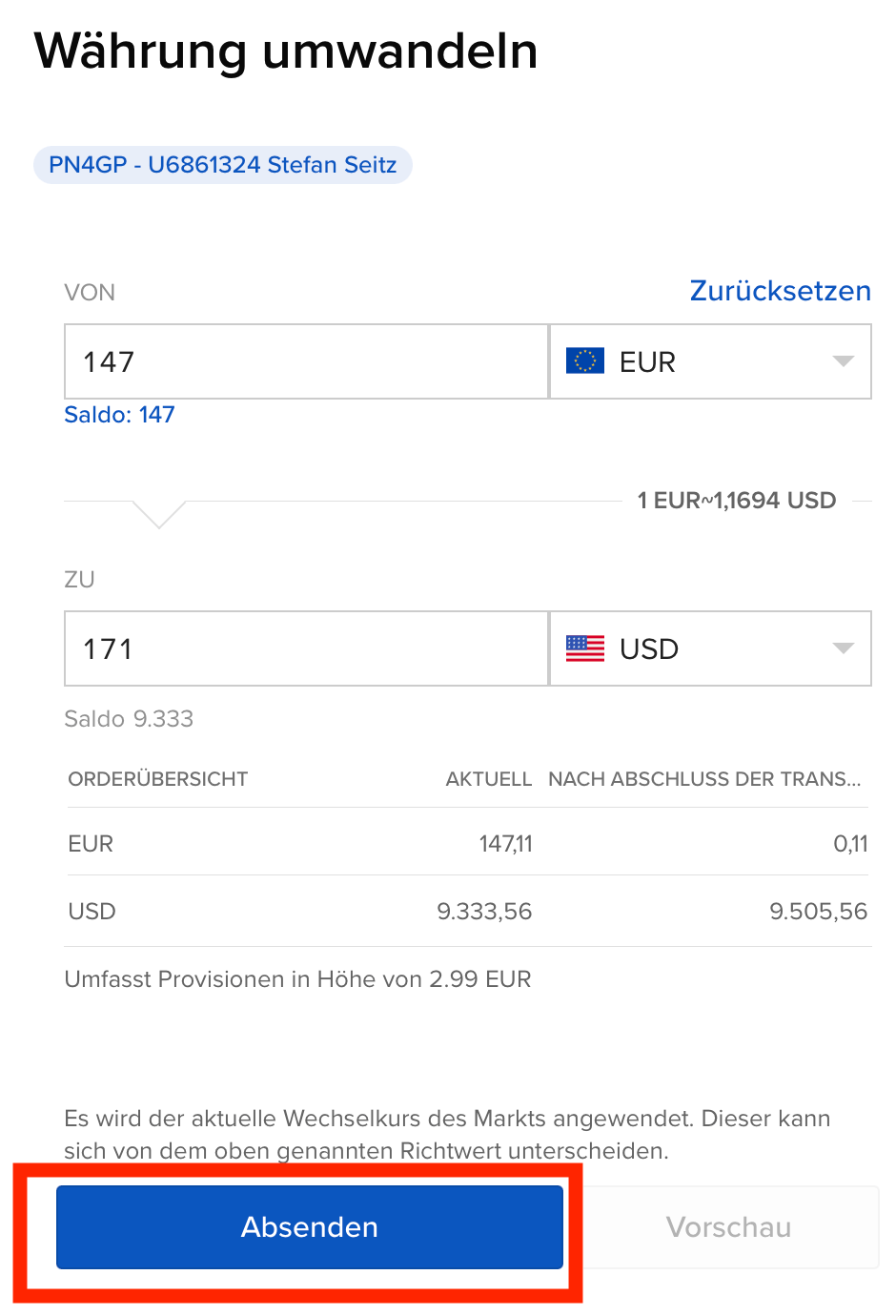 Laptop Währung umwandeln Absenden in Estably
