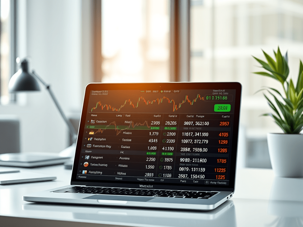 Aktuelle Aktien-Watchlist mit Kursen und kleinen Diagrammen