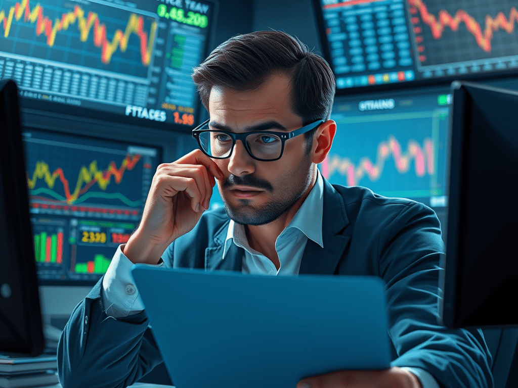 Fehler vermeiden: 7 typische Denkfehler beim Optionshandel, nachdenkliche Person im Vordergrund